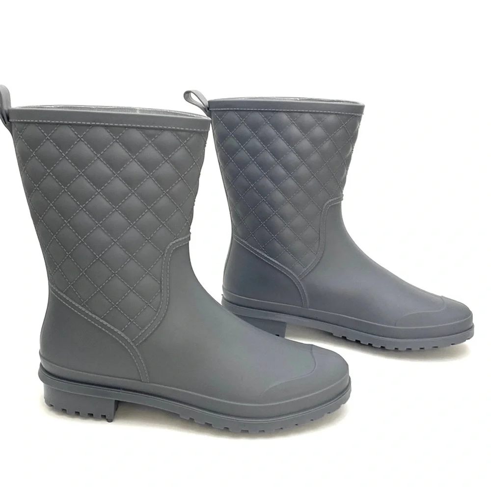 Petrass Women's Grey Waterproof Rain/Gardening Boots